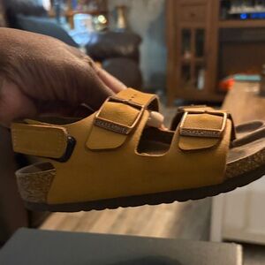 Birkenstock Kids Double-Strap Sandal - Mustard Size 30 (12-12.5)
